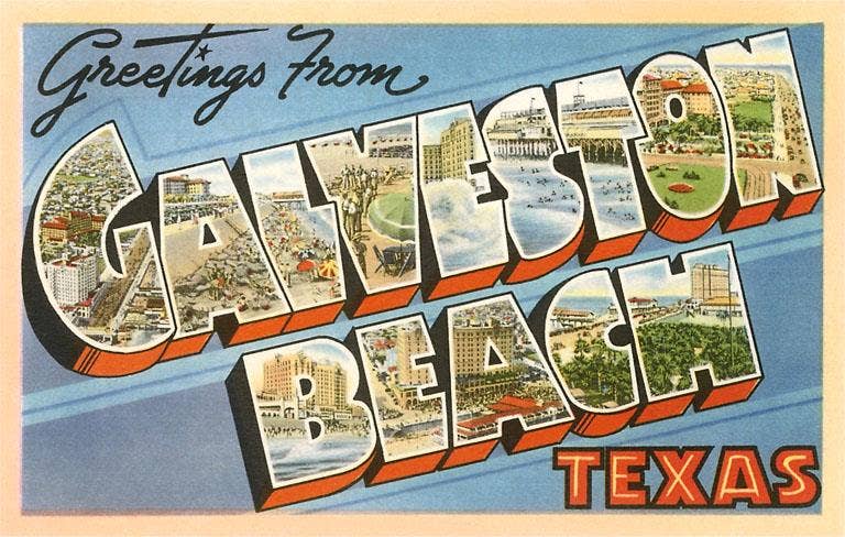 Postcard TX-713 Greetings from Galveston