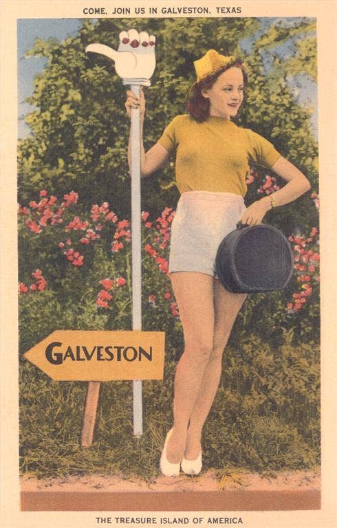 Postcard TX-998 Come Join Us In Galveston