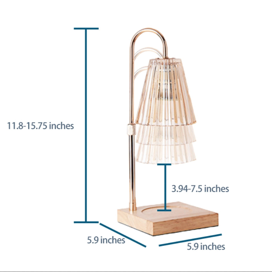 Fluted Glass Candle Warmer Lamp