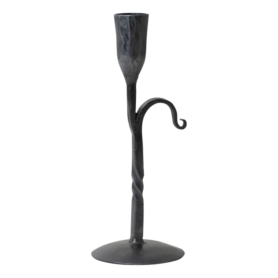 Wrought Iron Leaf Candle Holder
