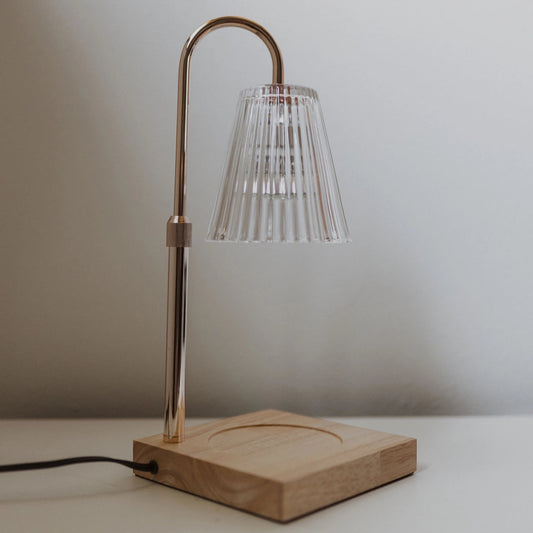 Fluted Glass Candle Warmer Lamp