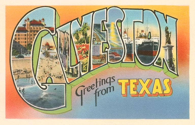 Postcard TX-712 Greetings from Galveston